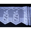 Reststück Scheibengardinenstoff mit Blumen 425 x 29cm hoch