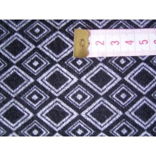 Reststück Jerseystoff schwarz mit Mustern 100 x 160cm
