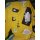Restst&uuml;ck gelb mit  Motiven Baumwollstoff 150 x 140cm