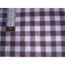 Baumwollstoff braun weiß kariert 10mm Meterware