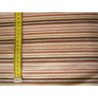 Reststück Jerseystoff gestreift beige braun Töne 105 x 145cm