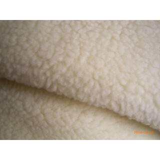 Teddystoff Lammfell-Optik hellgelb Meterware