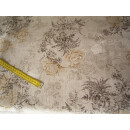 Tunikastoff beige mit Blumen Meterware
