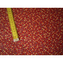 Baumwollstoff bedruckt rot mit Streublümchen Meterware