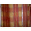 Gardinen Diolenstoff transparent orange gelb Karo