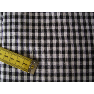 Reststück schwarz weiß kariert ca.5mm 50 x 150cm...