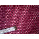 Reststück Baumwollstoff rot mit Blumen 150 x 140cm...