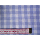 Reststück hellblau-weiß kariert ca.10mm 70 x 140cm...