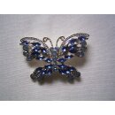 Brosche - Metallbrosche Anstecknadel Schmetterling silber...