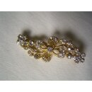 Brosche - Metallbrosche Anstecknadel gold mit Strass-Steine