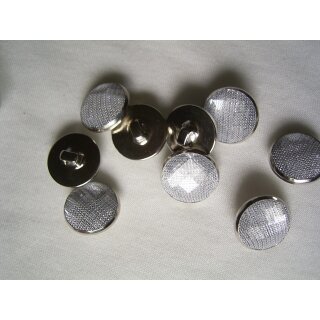 Metallknopf mit Öse silberfarbend 19mm