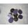 Metallknopf mit Öse lila silberfarben 23mm