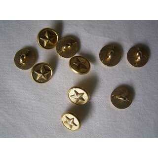 Metallknopf mit Öse goldfarbend 12mm