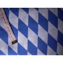 Baumwollstoff Bayernraute blau wei&szlig; ca.7,5cm x 3,5cm