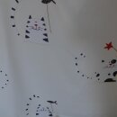 Gardinen Vorhang Verdunklungsstoff natur bedruckt mit Katzen