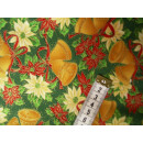 Reststück Weihnachtsstoff grün mit Muster 185 x 110cm
