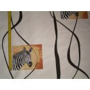 Gardinen Dekostoff natur bedruckt mit Zebra Muster
