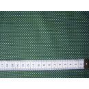 Baumwollstoff grün mit weißen Punkten Meterware