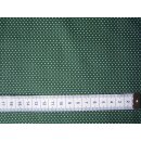 Reststück Baumwollstoff grün mit weißen Punkten 50x110cm