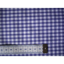 Reststück Baumwollstoff blau-weiß kariert 45 x 150cm