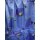 Reststück Satin Gardinenstoff blau meliert mit Tiere 450 x 140cm