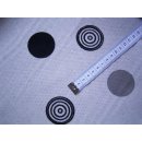 Gardinen Vorhangstoff naturmeliert mit Kreise schwarz