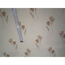 Gardinen Dekostoff natur mit Tulpen beige Meterware