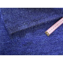 Boucléstoff blau meliert uni Meterware