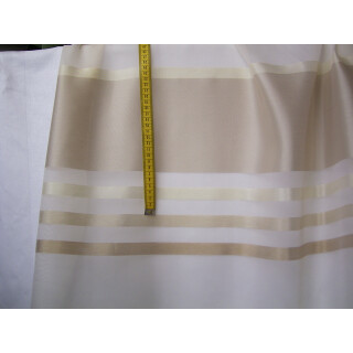 Reststück 510 x 140cm Dekostoff natur beige quer gestreift