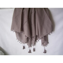Tuch Halstuch schlamm Schal uni mit Quasten