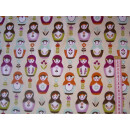 Reststück Matryoshka Stoff Baumwollstoff 55 x 110cm