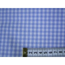 Reststück Baumwollstoff hellblau weiß kariert ca.3mm 70 x...