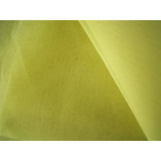 Restst&uuml;ck T&uuml;llstoff gelb Wabent&uuml;ll 130 x 130cm