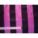 Satinstoff pink schwarz längs gestreift Meterware
