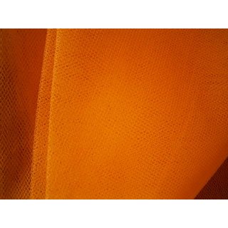 Restst&uuml;ck T&uuml;llstoff orange Wabent&uuml;ll 70 x 130cm