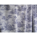 Gardinen Vorhangstoff blau weiß TOILE DE JOUY