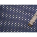 Reststück Jerseystoff jeansblau mit Punkte 50 x 150cm