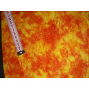 Reststück Baumwollstoff orange gelb mit Muster 60x110cm