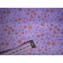 Reststück Baumwollstoff rosa mit Streublümchen 125x140cm