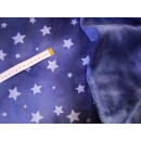 Reststück Jerseystoff blaumeliert mit Sterne 70 x 140cm