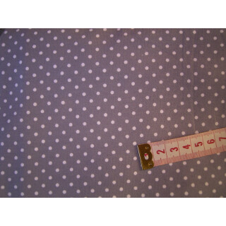 Reststück Jerseystoff grau mit Punkte in weiß 60 x 160cm