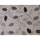 Reststück 110x140cm Baumwollstoff natur mit Blätter in...
