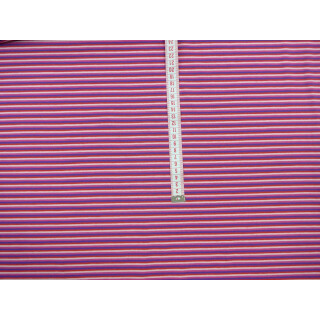 Baumwolljersey pink lila Streifen
