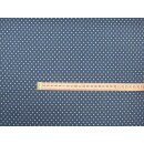 Baumwolljersey klein Punkt jeansblau
