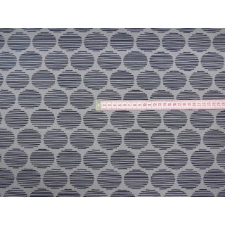 Reststück Baumwolljersey Kreis Streifen grau100x160cm