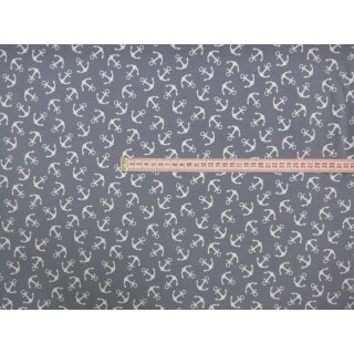 Baumwolljersey grau Anker