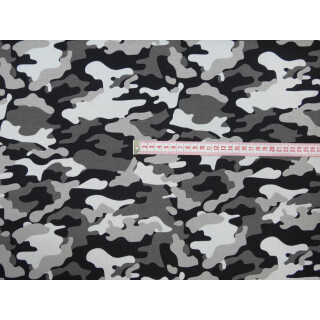 Reststück Viskosejersey Camoflage grau 70x140cm