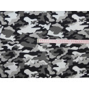 Viskosejersey Camoflage grau