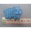 B&uuml;gelbild Hippo blau Reparieren oder Applizieren