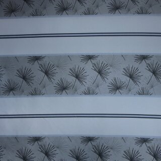 Dekostoff Streifen Pusteblume Muster weiß 140cm breit Gardinenstoff